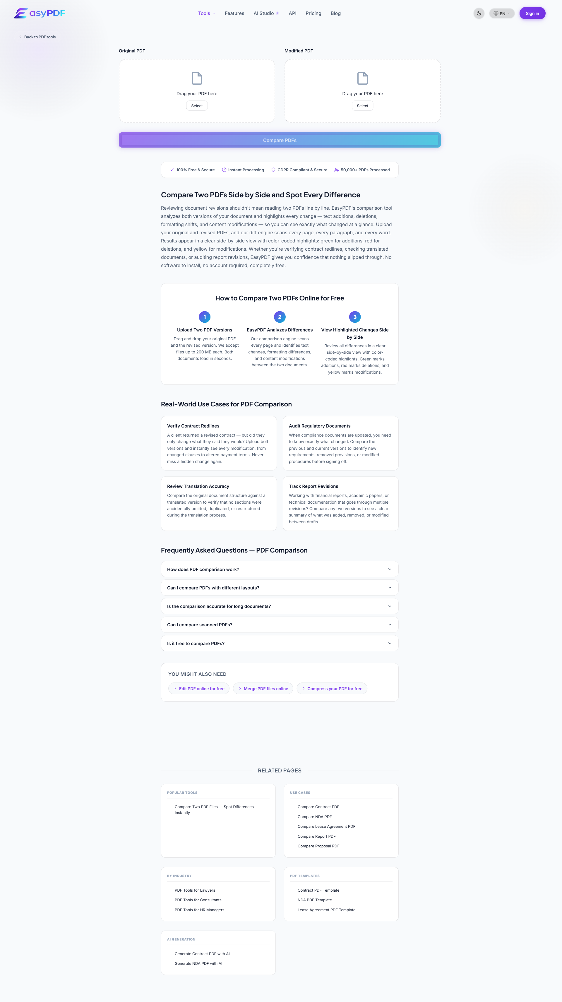 Bandingkan Proposal PDF online — kompatibel Mekari Jurnal — EasyPDF